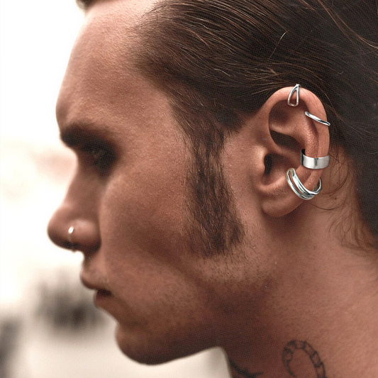 925 Sterling Silber Ohrklemme ohne Piercing, 4 Paar