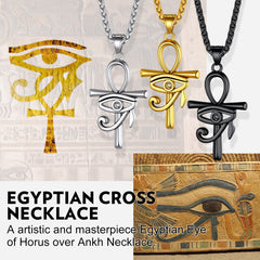 Ägyptisches Ankh-Kreuz Halskette Anhänger Auge Horus