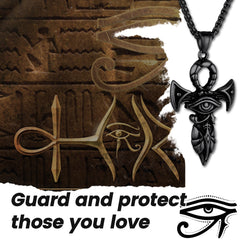 Ägyptische Ankh Kreuz Halskette Auge Horus Männer