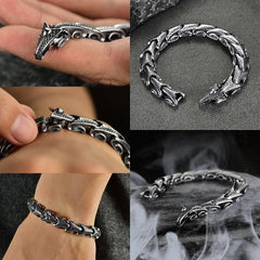 Pulseira Chunky Dragon Chain em Aço Inoxidável