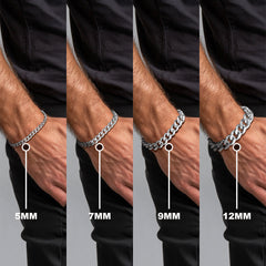 Thick Cuban Chain Link 5/7/9/12mm Width Bracelet