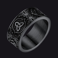 Anel de nó celta vintage masculino