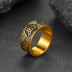 Anel de nó celta vintage masculino