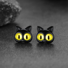 Brinco de gato preto para mulheres/homens