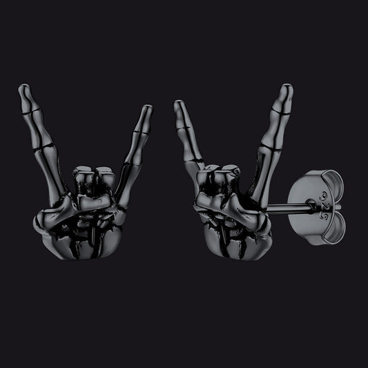 Rock Hand Skelett Ohrstecker für Herren