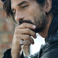 Spartan Warrior Mask Helmet Ring Men