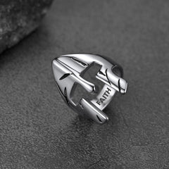 Spartan Warrior Mask Helmet Ring Men