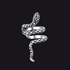 Brincos de orelha de cobra em espiral de prata esterlina 925