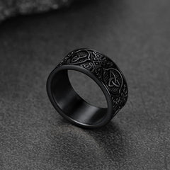 Anel de nó celta vintage masculino