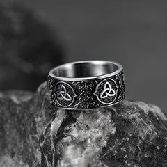Anel de nó celta vintage masculino