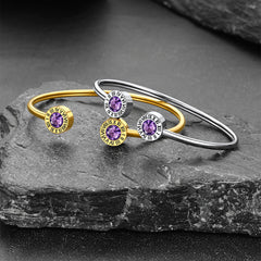 Pulseiras com pedras de nascimento e algarismos romanos