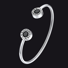 Pulseiras com pedras de nascimento e algarismos romanos