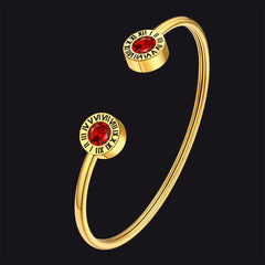Pulseiras com pedras de nascimento e algarismos romanos