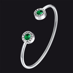Pulseiras com pedras de nascimento e algarismos romanos