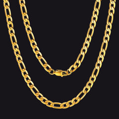 Figaro-Gliederkette, kubanische Halskette für Männer und Frauen, 4/6/9/13 mm Breite