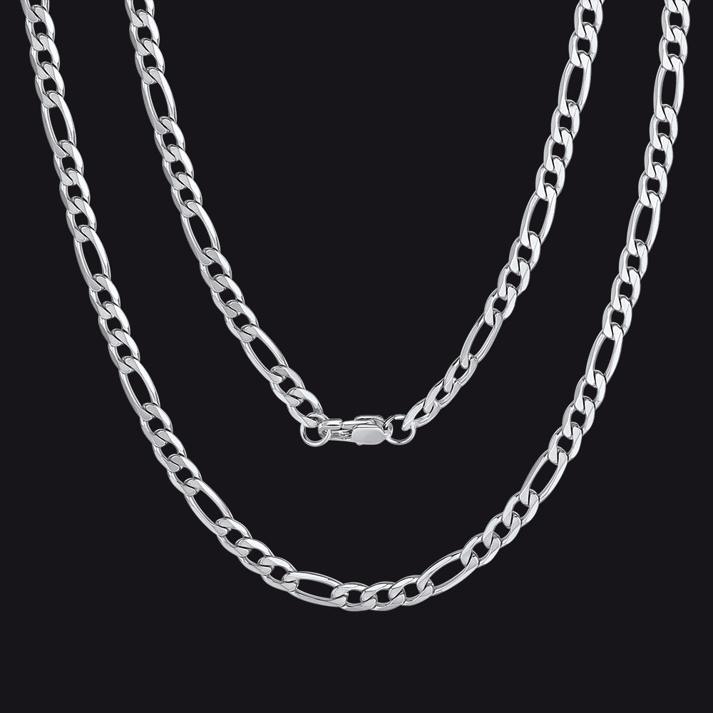 Figaro-Gliederkette, kubanische Halskette für Männer und Frauen, 4/6/9/13 mm Breite