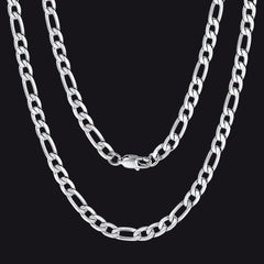 Figaro-Gliederkette, kubanische Halskette für Männer und Frauen, 4/6/9/13 mm Breite