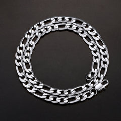 Figaro-Gliederkette, kubanische Halskette für Männer und Frauen, 4/6/9/13 mm Breite