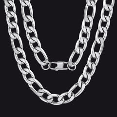 Figaro-Gliederkette, kubanische Halskette für Männer und Frauen, 4/6/9/13 mm Breite