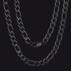 Figaro-Gliederkette, kubanische Halskette für Männer und Frauen, 4/6/9/13 mm Breite