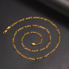 Figaro Gliederkette Halskette für Damen und Herren 3mm/5mm in Sterling Silber