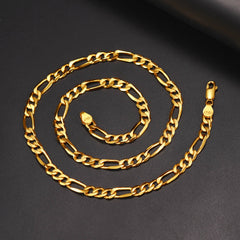 Figaro Gliederkette Halskette für Damen und Herren 3mm/5mm in Sterling Silber