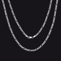 Figaro Gliederkette Halskette für Damen und Herren 3mm/5mm in Sterling Silber