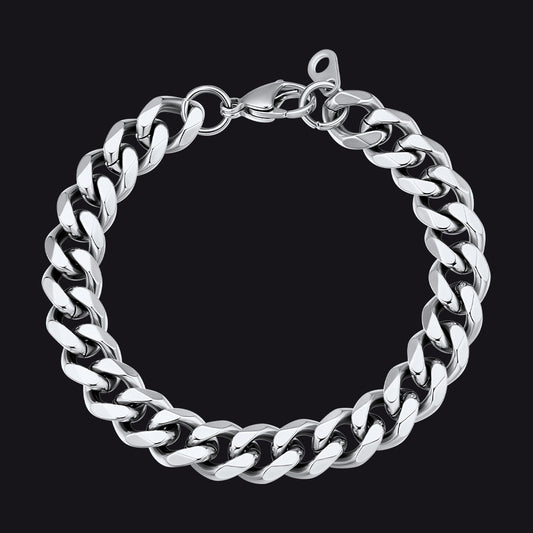 Unisex 9MM Chunky Cuban Link Chain Bracelets Gift Bracelet