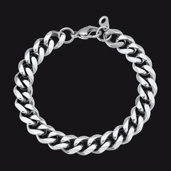 Unisex 9MM Chunky Cuban Link Chain Bracelets Gift Bracelet