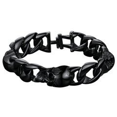 Gothic Totenkopf Kubanisches Kettenarmband