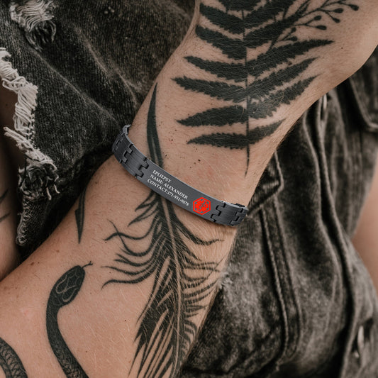 casaivy Magnetarmband mit personalisierter Gravur, Unisex