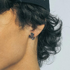 Brincos de argola de cobra góticos punk para homens e mulheres