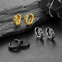 Brincos de argola Huggie com caveira gótica para homens e mulheres