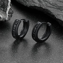 Brincos de argola Huggie com caveira gótica para homens e mulheres