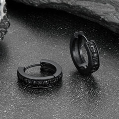Brincos de argola Huggie com caveira gótica para homens e mulheres