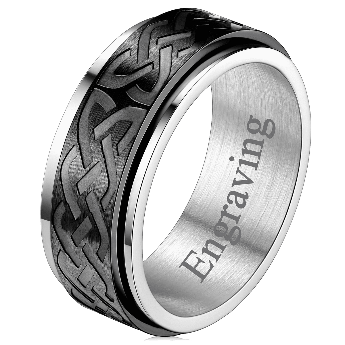 Keltischer Knoten Spinner Ring Drehbarer Ring Herren