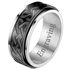 Keltischer Knoten Spinner Ring Drehbarer Ring Herren