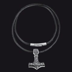 Nórdico Viking Thors Martelo Colar Mjolnir Pingente Masculino