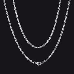 Hohle Rolo-Box-Gliederkette für Herren, 3/6 mm Breite