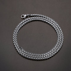Hohle Rolo-Box-Gliederkette für Herren, 3/6 mm Breite