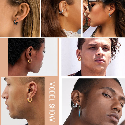 Brincos de gancho de orelha de ouriço em promoção relâmpago para homens