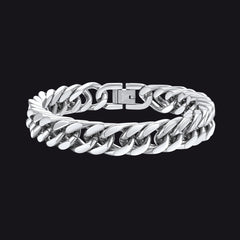 Pulseira Chunky Miami Cuban Link em aço inoxidável