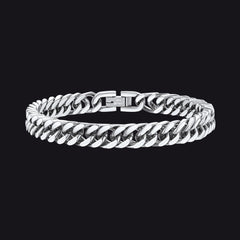Pulseira Chunky Miami Cuban Link em aço inoxidável