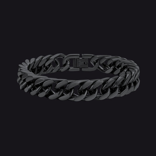 Pulseira Chunky Miami Cuban Link em aço inoxidável