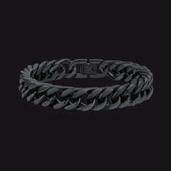 Pulseira Chunky Miami Cuban Link em aço inoxidável