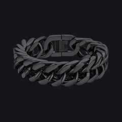 Pulseira Chunky Miami Cuban Link em aço inoxidável