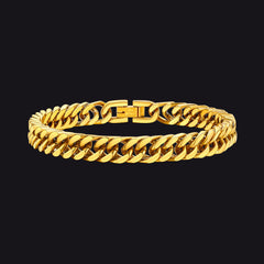 Pulseira Chunky Miami Cuban Link em aço inoxidável