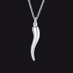 Colar de chifre italiano Cornicello Amuleto Pingente Homens Mulheres