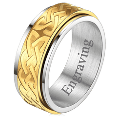 Keltischer Knoten Spinner Ring Drehbarer Ring Herren