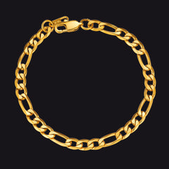 Pulseira Figaro Cuban Link Chain Curb 6mm-13mm